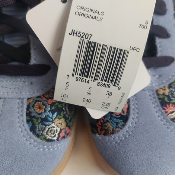 Adidas X Gazelle Liberty London Sneakers Big Girls Size 5.5 Womens Sz 6.5 Floral - Picture 8 of 9